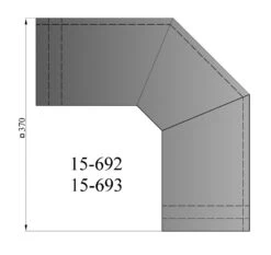 Hitzeschild Doppelwandig Für Rauchrohrbogen Stahl 2x 45° Ø 150 Mm Schwarz -Kamin Heizgeräte 2950 2