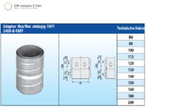 Adapter Flex-flex Schornstein Flexrohr Einlagig - Eka Complex E Flex -Kamin Heizgeräte 29752e92cfa61305cc83cc42f9a14c5f