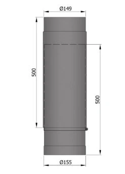 Teleskop-Rauchrohr Stahl 590-900 Mm Schwarz -Kamin Heizgeräte 319dcafa6caa6fd111a2e563dd942df1