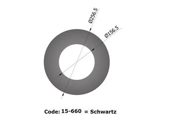 Deckenrosette Rauchrohr Stahl Randbreite 55 Mm Ø 150 Mm Schwarz, Flach 5 Deckenrosette Rauchrohr Stahl Randbreite 55 Mm Ø 150 Mm Schwarz, Flach – Bild 3