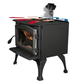 Kaminofen Ventilator Ecofan 806 CAKBX, Schwarz-silber -Kamin Heizgeräte 3491 3