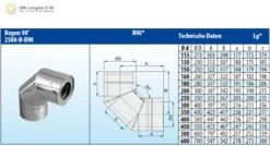 Schornstein Winkel 90° Doppelwandig - Eka Complex D 50 7 Schornstein Winkel 90° Doppelwandig - Eka Complex D 50 -Kamin Heizgeräte 3905 1
