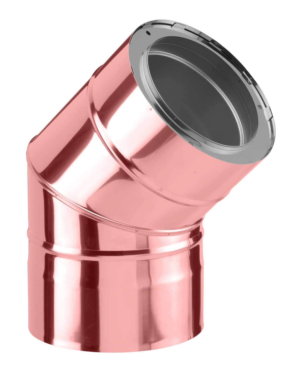 Schornstein Winkel 45° Doppelwandig Verkupfert - Eka Complex D 50 3 Schornstein Winkel 45° Doppelwandig Verkupfert - Eka Complex D 50