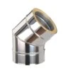 Schornstein Winkel 45° Doppelwandig - Eka Chromos D 25 2 Schornstein Winkel 45° Doppelwandig - Eka Chromos D 25 -Kamin Heizgeräte 3922 0