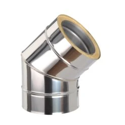 Schornstein Winkel 45° Doppelwandig - Eka Chromos D 25