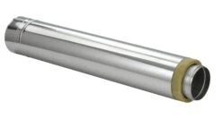 Schornsteinrohr Edelstahl 1000 Mm Doppelwandig Kürzbar - Eka Chromos D 25