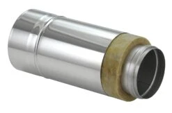 Schornsteinrohr Edelstahl 330 Mm Doppelwandig Kürzbar - Eka Chromos D 25