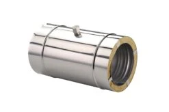 Schornsteinrohr Edelstahl 330 Mm Doppelwandig Mit Messstutzen - Eka Chromos D 25