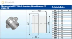 Übergang Dw-ew Edelstahl Doppelwandig Mit Abdeckung Dämmung - Eka Complex D 50 7 Übergang Dw-ew Edelstahl Doppelwandig Mit Abdeckung Dämmung - Eka Complex D 50 -Kamin Heizgeräte 3983 1