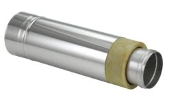 Schornsteinrohr Edelstahl 1000 Mm Doppelwandig Kürzbar Wandfutter - Eka Complex D 25