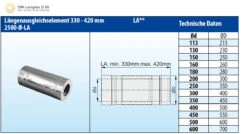 Längenausgleichsrohr 330-420 Mm Doppelwandig Verkupfert - Eka Complex D 50 -Kamin Heizgeräte 4949 1