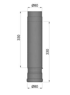 Teleskop-Pellet-Ofenrohr Stahl 500-800 Mm Schwarz -Kamin Heizgeräte 5593 1