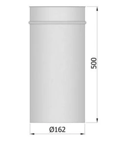 Wandfutter Rauchrohr Stahl Einwandig 500 Mm Lang Ø 150 Mm Unlackiert -Kamin Heizgeräte 5603 2