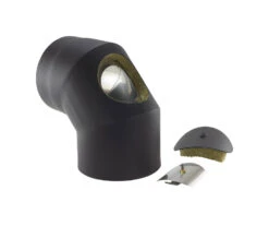 Rauchrohrbogen Stahl 2x 45° Doppelwandig Ø 150 Mm Schwarz Mit Prüföffnung 9 Rauchrohrbogen Stahl 2x 45° Doppelwandig Ø 150 Mm Schwarz Mit Prüföffnung -Kamin Heizgeräte 5636 3