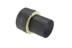 Anschlussstück Ofenstutzen Rauchrohr Stahl Doppelwandig 260 Mm Ø 150 Mm Schwarz