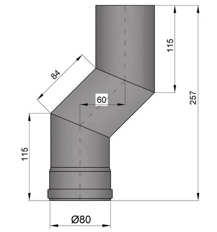 Versatzbogen Pelletrohr Stahl 60 Mm Ø 80 Mm Schwarz 8 Versatzbogen Pelletrohr Stahl 60 Mm Ø 80 Mm Schwarz – Bild 6