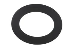 Wandrosette Rauchrohr Stahl 45° Oval Ø 150 Mm Schwarz