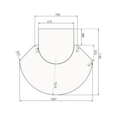 Vorlegeplatte Universal 1 Aussparung Ø 610 Mm, 6 Mm ESG-Klarglas