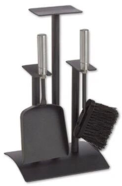 Kaminbesteck Stahl Lienbacher Mit Edelstahlgriffen, 2-teilig Anthrazit Beschichtet -Kamin Heizgeräte 6827 0