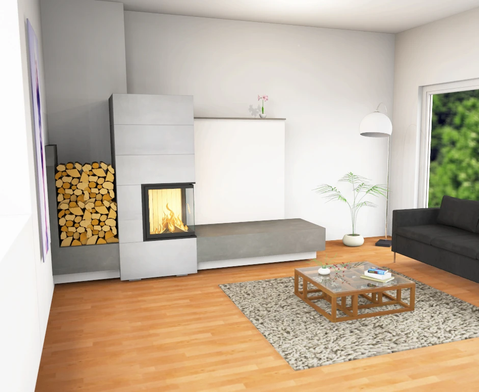 Kaminbausatz Brunner Systemkamin BSK 01 Eck Kamin Drehtür, 10 KW 16 Kaminbausatz Brunner Systemkamin BSK 01 Eck Kamin Drehtür, 10 KW – Bild 14