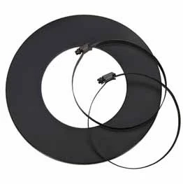 Rosette Mit Zwei Schellen Für Isoliertes Aluflexrohr, Schwarz 4 Rosette Mit Zwei Schellen Für Isoliertes Aluflexrohr, Schwarz – Bild 2