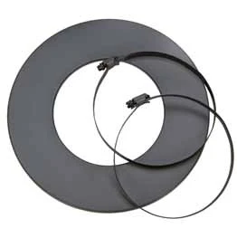 Rosette Mit Zwei Schellen Für Isoliertes Aluflexrohr, Grau 3 Rosette Mit Zwei Schellen Für Isoliertes Aluflexrohr, Grau