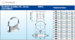 Wandhalter Verstellbar 160-250 Mm Edelstahl Doppelwandig - Eka Complex D 25 -Kamin Heizgeräte be11220bff3ff529df5faa5c9fe091c6