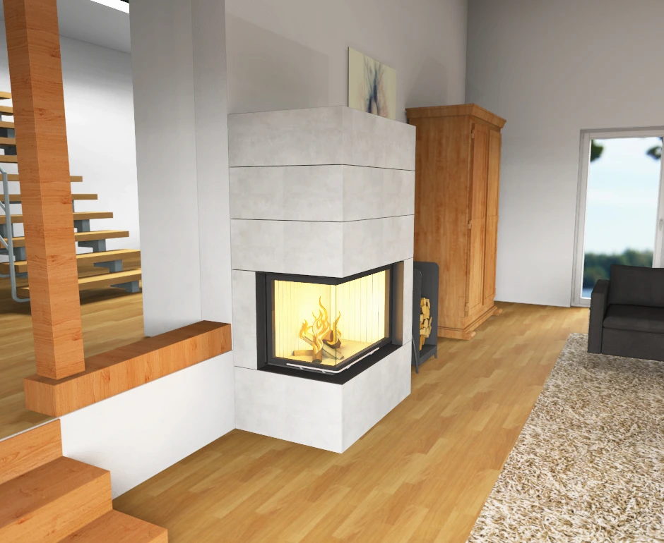 Kaminbausatz Brunner Systemkamin BSK 03 Eck Kamin Links Schiebetür, 12 KW 15 Kaminbausatz Brunner Systemkamin BSK 03 Eck Kamin Links Schiebetür, 12 KW – Bild 13