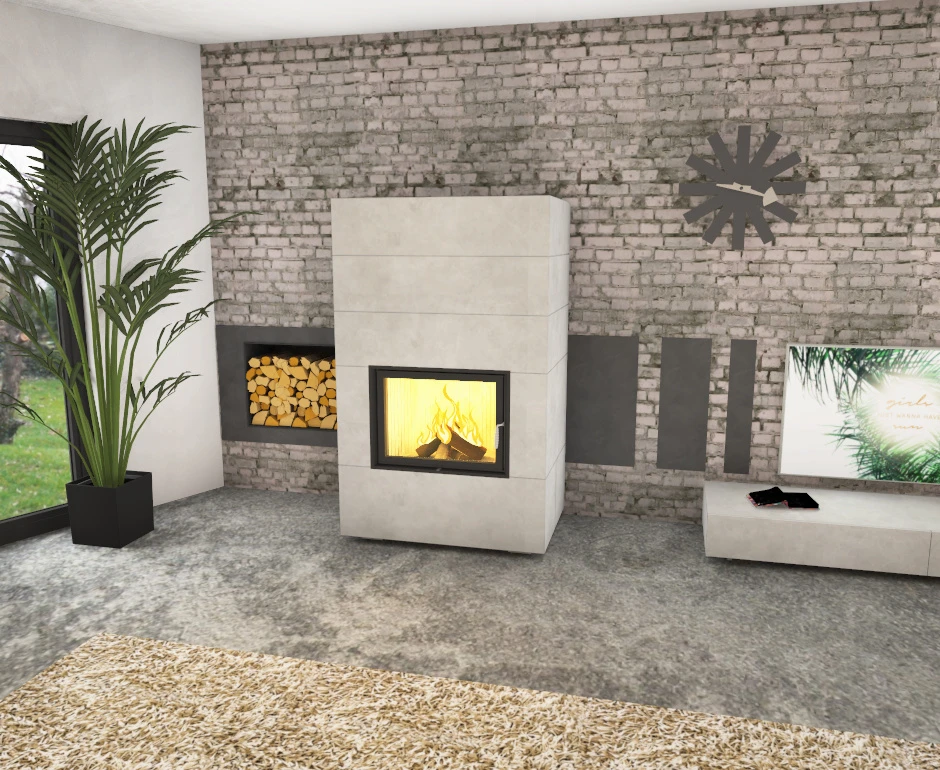 Kaminbausatz Brunner Systemkamin BSK 08 Kompakt Kamin Drehtür Warmluftaufsatz, 11 KW 14 Kaminbausatz Brunner Systemkamin BSK 08 Kompakt Kamin Drehtür Warmluftaufsatz, 11 KW – Bild 12