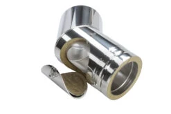 Schornstein Winkel 45° Mit Prüföffnung Doppelwandig - Eka Cosmos D 25 -Kamin Heizgeräte c9a7e0cc36ebb764c5f62c73471b41db