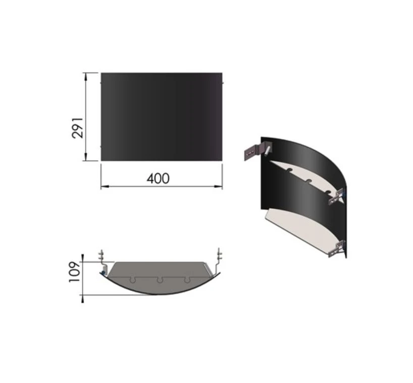 Holzfachtür 360° Drehbar Schwarz TermaTech TT21 4 Holzfachtür 360° Drehbar Schwarz TermaTech TT21 – Bild 2