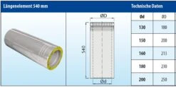 Schornsteinrohr Edelstahl 540 Mm Doppelwandig - Eka Cosmos D 25 13 Schornsteinrohr Edelstahl 540 Mm Doppelwandig - Eka Cosmos D 25 -Kamin Heizgeräte l5oa5iz55vr2d0z