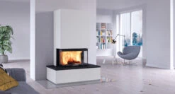 Kaminbausatz Nordpeis MONACO LOW BASE Mit Bank IR Super Max, 8 KW -Kamin Heizgeräte monaco benk ambiente