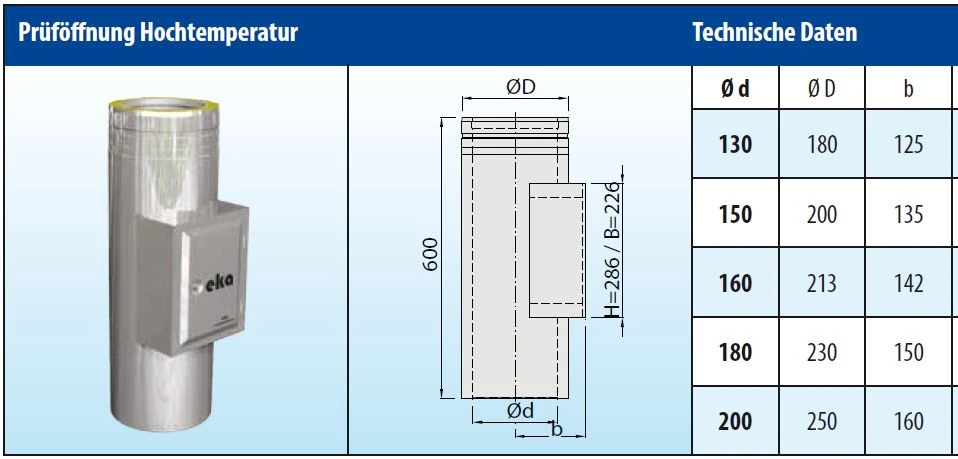 Prüföffnung Hochtemperatur Statisch Design Edelstahl Doppelwandig - Eka Cosmos D 25 8 Prüföffnung Hochtemperatur Statisch Design Edelstahl Doppelwandig - Eka Cosmos D 25 – Bild 6